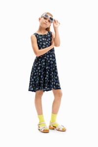 Jurk met tule en bloemen - BLUE - 11/12