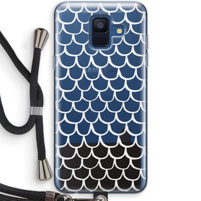 Dakpannetjes: Samsung Galaxy A6 (2018) Transparant Hoesje met koord