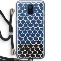 Dakpannetjes: Samsung Galaxy A6 (2018) Transparant Hoesje met koord