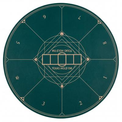 Ronde Pokertafelmat voor Texas Hold'em 100/120 cm Opvouwbare Mat met Antislip Rubberen Onderkant 3 mm Schuimrubber Groen-M