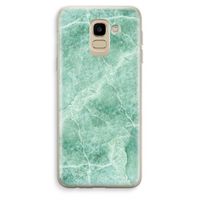 Groen marmer: Samsung Galaxy J6 (2018) Transparant Hoesje