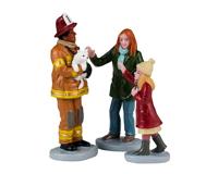 Fireman To The Rescue 12x4x18 cm 3st Kersthuisje - Lemax