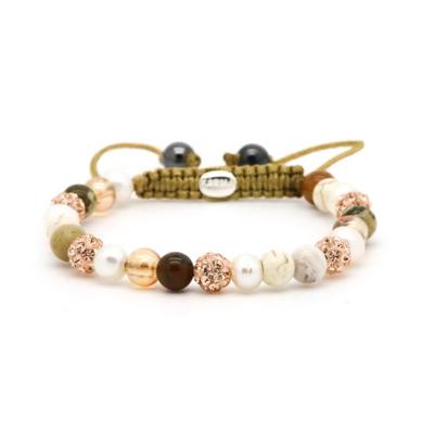 Karma Armband Spiral Palm Beach Rose Crystal