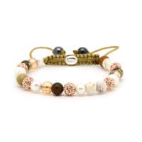 Karma Armband Spiral Palm Beach Rose Crystal