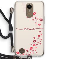 Kusjes: LG K10 (2017) Transparant Hoesje met koord