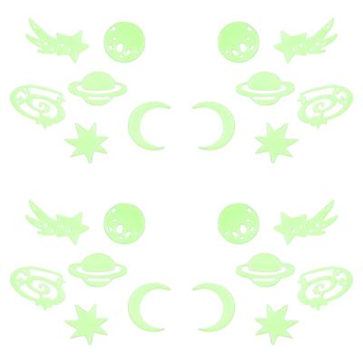 Home Deco Kids Glow in the dark Planeten - 48x stuks - groen - kinderkamer - decoratie