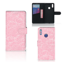 Huawei Y7 (2019) Hoesje White Flowers