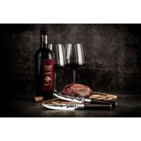 Set van 4 steakmessen - GESMEED - SEBRA - Japans 440C staal - Dalbergia houten handvat