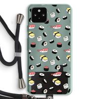 Sushi time: Pixel 5a 5G Transparant Hoesje met koord