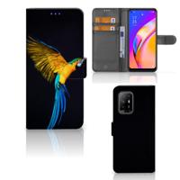 OPPO Reno5 Z | A94 5G | Telefoonhoesje | Met pasjeshouder | Papegaai