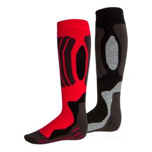 Rucanor Svindal skisokken 2-pack unisex zwart/rood maat 35-38