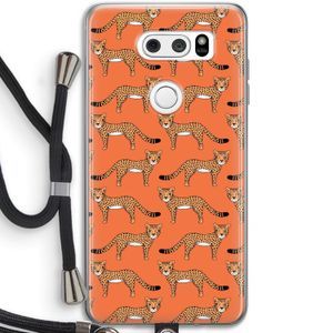 Cheetah: LG V30 Transparant Hoesje met koord
