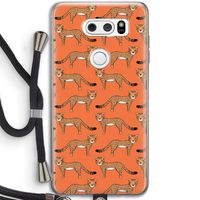 Cheetah: LG V30 Transparant Hoesje met koord