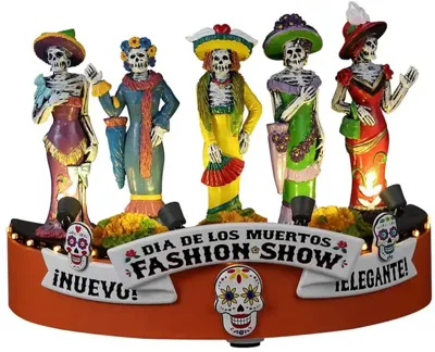 Lemax catarinas fashion show verlicht tafereel Spooky Town 2023