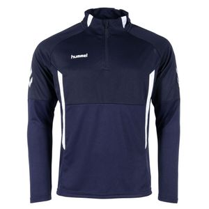 hummel Authentic 1/4-Zip Trainingstrui Kids Donkerblauw Wit