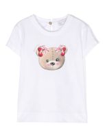 Monnalisa t-shirt en coton à imprimé Teddy Bear - Blanc - thumbnail