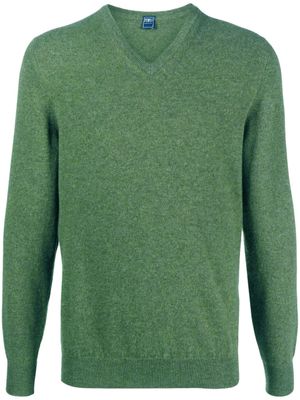 Fedeli pull en cachemire à col v - Vert