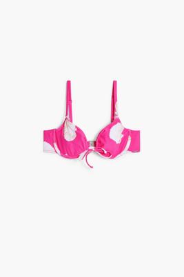 Fuchsia schelpen bikinitop - RED - S