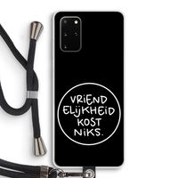 Vriendelijkheid: Samsung Galaxy S20 Plus Transparant Hoesje met koord