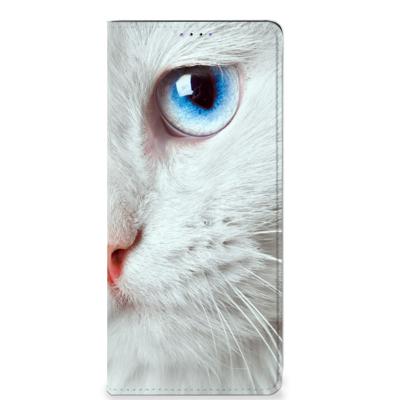Samsung Galaxy A22 5G | Hoesje maken | Witte Kat Samsung Galaxy A22 5G | Hoesje maken | Witte Kat