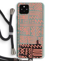 Marrakech Pink: Pixel 5a 5G Transparant Hoesje met koord