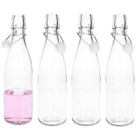 Alessandro Beugelfles/weckfles - 4x - glas - transparant - luchtdicht - 500 ml