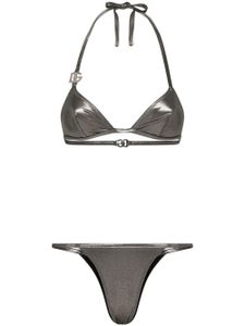 Dolce & Gabbana bikini à logo DG - Argent