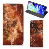 Motorola Moto G8 Power | Standcase | Marmer Bruin Motorola Moto G8 Power | Standcase | Marmer Bruin