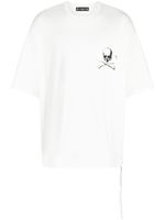 Mastermind Japan t-shirt en coton à imprimé tête de mort - Blanc