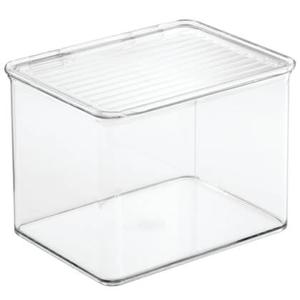 iDesign - Opbergbox met Deksel, 17.2 x 14.2 x 12.7 cm, Stapelbaar, Kun