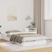 Bedframe Wit 75 x 190 cm Massief grenenhout