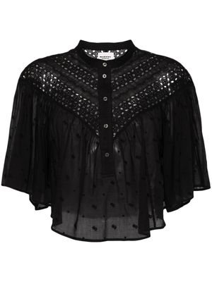 MARANT ÉTOILE chemise Safi en broderie anglaise - Noir