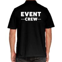 Event crew / personeel tekst polo shirt zwart voor heren