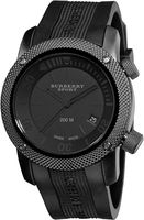 Horlogeband Burberry BU7724 Rubber Zwart 24mm
