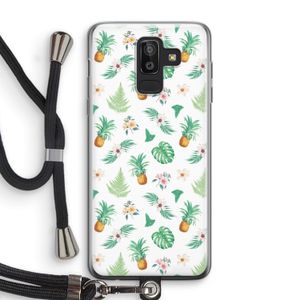 Ananas bladeren: Samsung Galaxy J8 (2018) Transparant Hoesje met koord