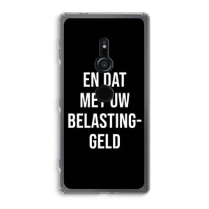 Belastinggeld - Zwart: Sony Xperia XZ2 Transparant Hoesje