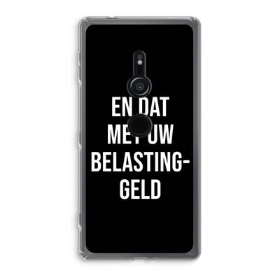 Belastinggeld - Zwart: Sony Xperia XZ2 Transparant Hoesje