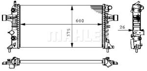 Radiateur MAHLE, u.a. für Opel, Vauxhall