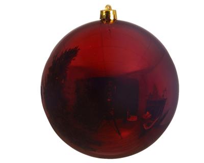 Kerstbal kunststof glitter horizontal lines - Decoris