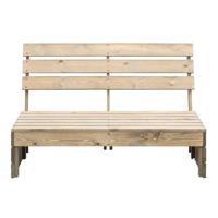 Leen Bakker - Palletbank Lucca Modulair - Greywash - 120x93,5x76,5 Cm - Hout - Bruin
