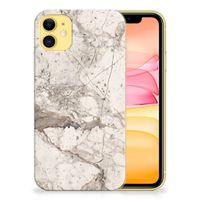 Apple iPhone 11 TPU Siliconen Hoesje Marmer Beige