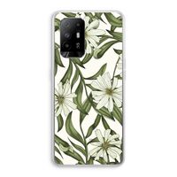 Wit bloemenpatroon: Oppo A95 5G Transparant Hoesje