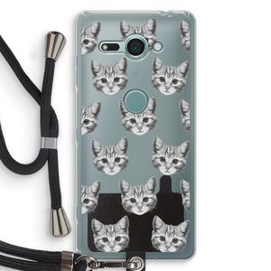 Kitten: Sony Xperia XZ2 Compact Transparant Hoesje met koord