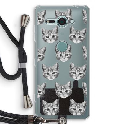 Kitten: Sony Xperia XZ2 Compact Transparant Hoesje met koord
