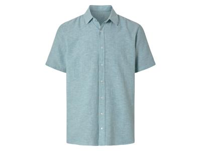 esmara Men Linnen heren overhemd (Turquoise, M (39/40))