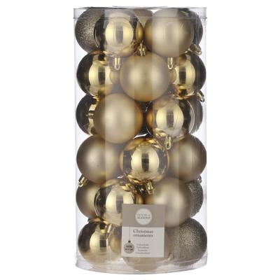 Kerstballen - 30x st - goud - D6 cm - kunststof - kerstversiering