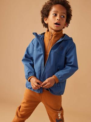 Fleece sportjack voor jongens blauw