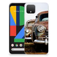 Google Pixel 4 | Siliconen hoesje | met foto Vintage Auto