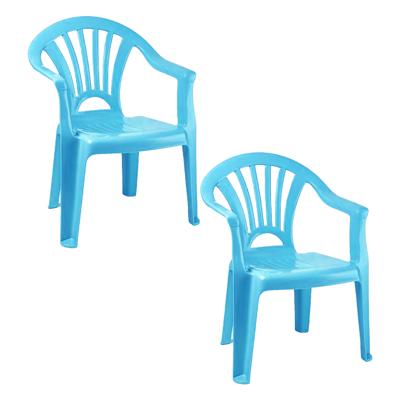 Trendoz Stoeltje voor kinderen - 2x - lichtblauw - 50 cm - binnen en buiten - kunststof