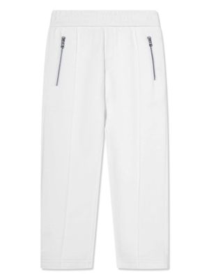 Moncler Enfant pantalon de jogging à logo appliqué - Blanc